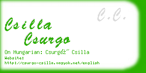 csilla csurgo business card